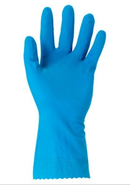 Перчатки латексные с хлопковым напылением Ansell AlphaTec Universal 87-665, цвет: синий, размер L (8.5-9.0), 1 пара - фотография № 5