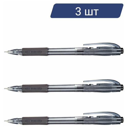 Ручка шариковая автоматическая Unimax Fab GP 0,7мм, чер, масл, автом-3ШТ