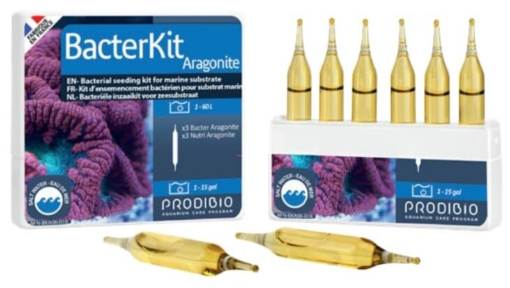 Бактериальный препарат для грунтов Prodibio BacterKit Aragonite, 6 ампул