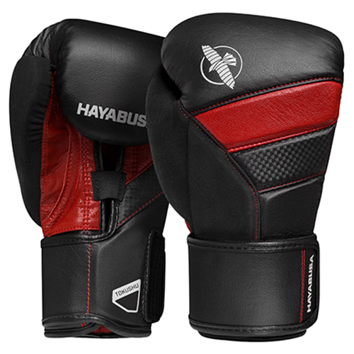 фото Боксерские перчатки hayabusa t3 black/red (10 унций)