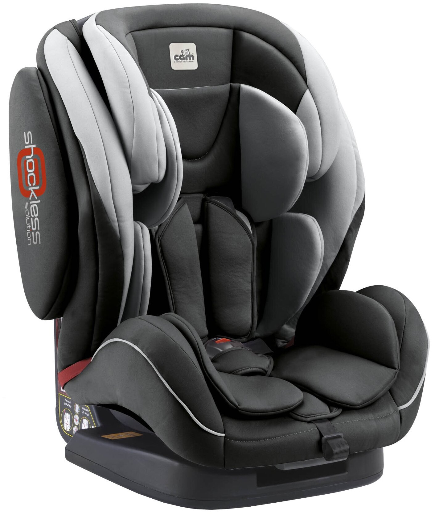 КАМ, Автокресло "Regolo ISOFIX", группа 1-2-3, вес 9-36 кг, (т.сер/сер), (2 шт/уп), 2016, Италия