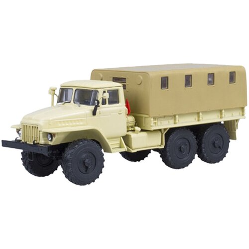 Uralsky truck 375D (ussr russia) | уральский грузовик 375Д бортовой с тентом бежевый