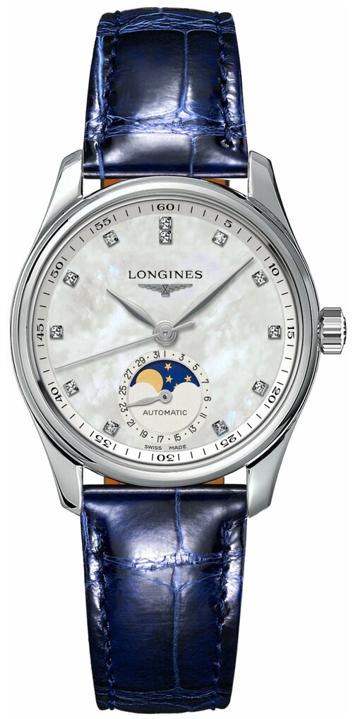 Наручные часы LONGINES, нерж. сталь, бриллиант, серебряный