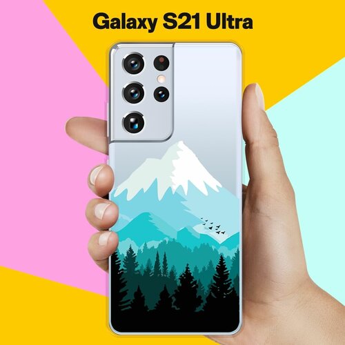 Силиконовый чехол Снежные горы на Samsung Galaxy S21 Ultra
