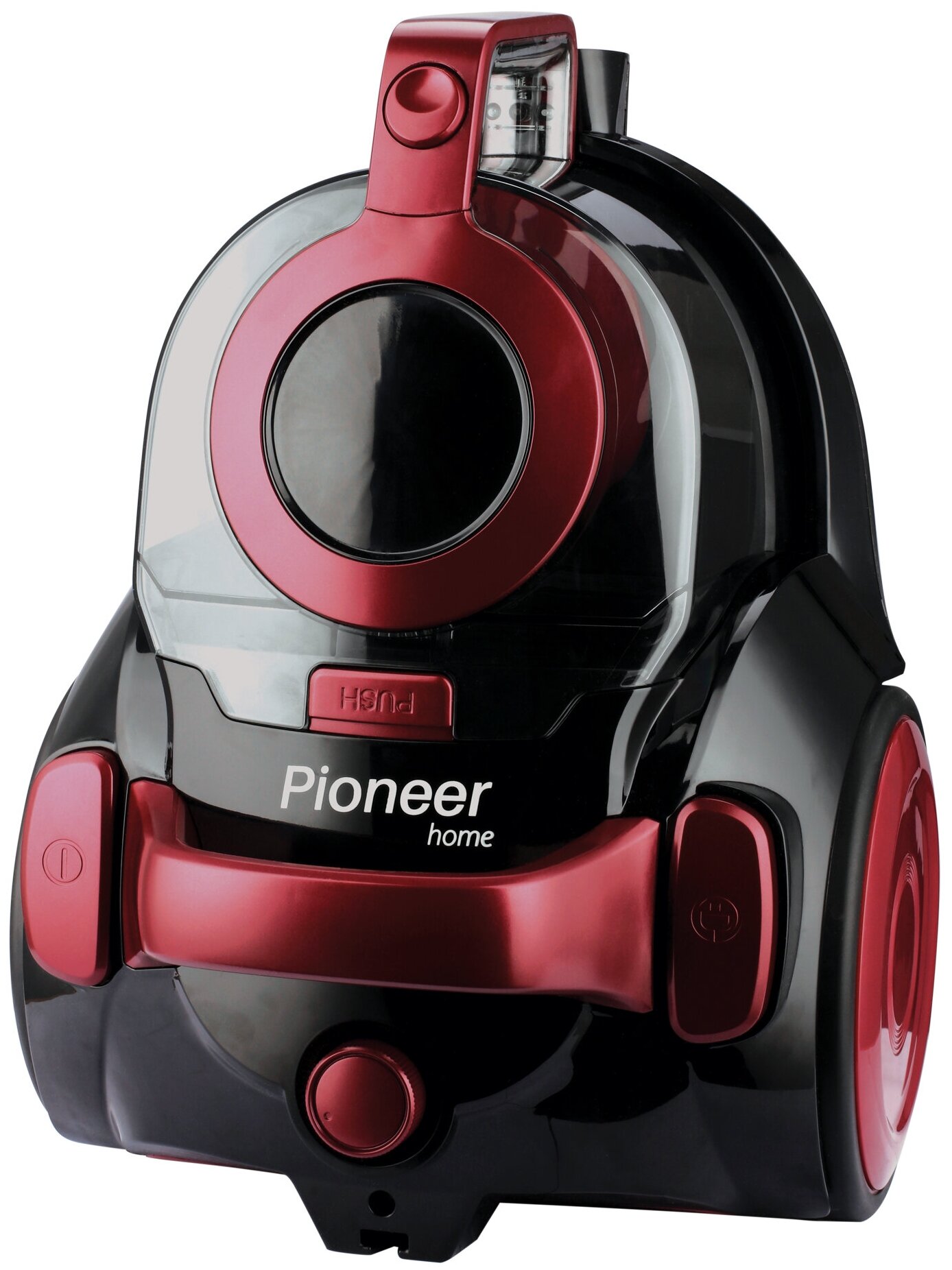 Пылесос циклон Pioneer (VC315C) красный c черным, циклонный, безмешковый, контейнерный