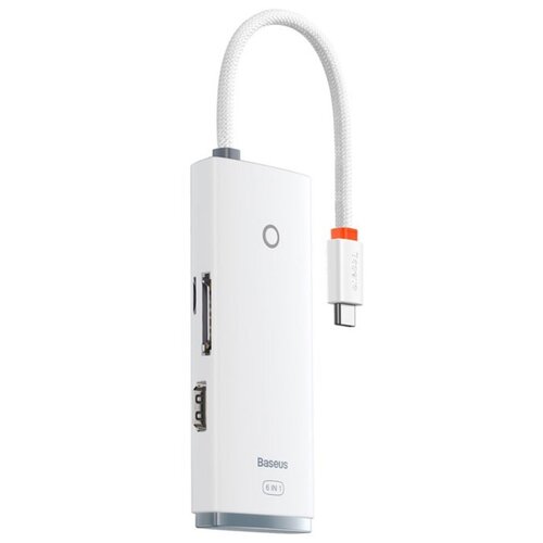 Хаб Baseus Lite Series 6-Port Type-C HUB Docking Station Type-C to HDMIUSB30x2Type-CSDTF White WKQX050002 289000₽