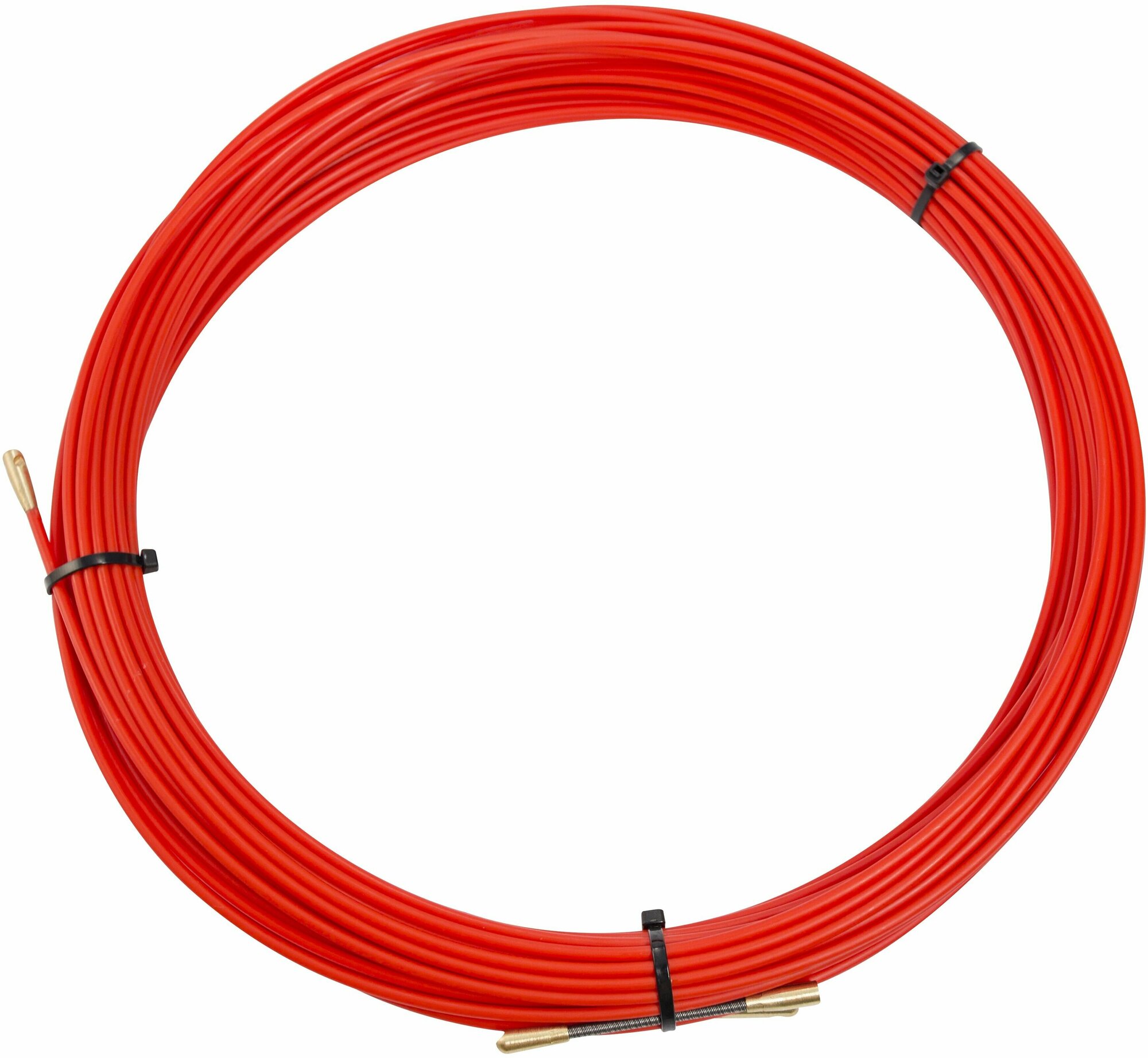Протяжка для кабеля REXANT, мини УЗК в бухте 30 м, стеклопруток d3,5 мм, красная