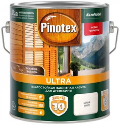 Водозащитная пропитка Pinotex Ultra белый 2.7 л