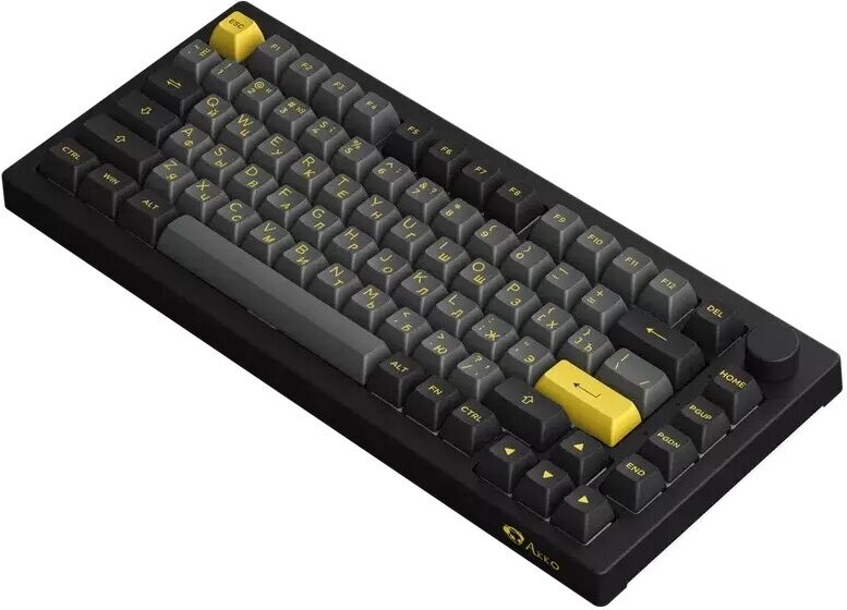 Игровая клавиатура AKKO 5075B Plus Black&Gold 3 Modes RGB Hot Swap — фото 1