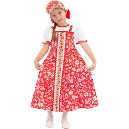 фото Костюм пуговка алёнка (1047 к-19), красный, размер 116