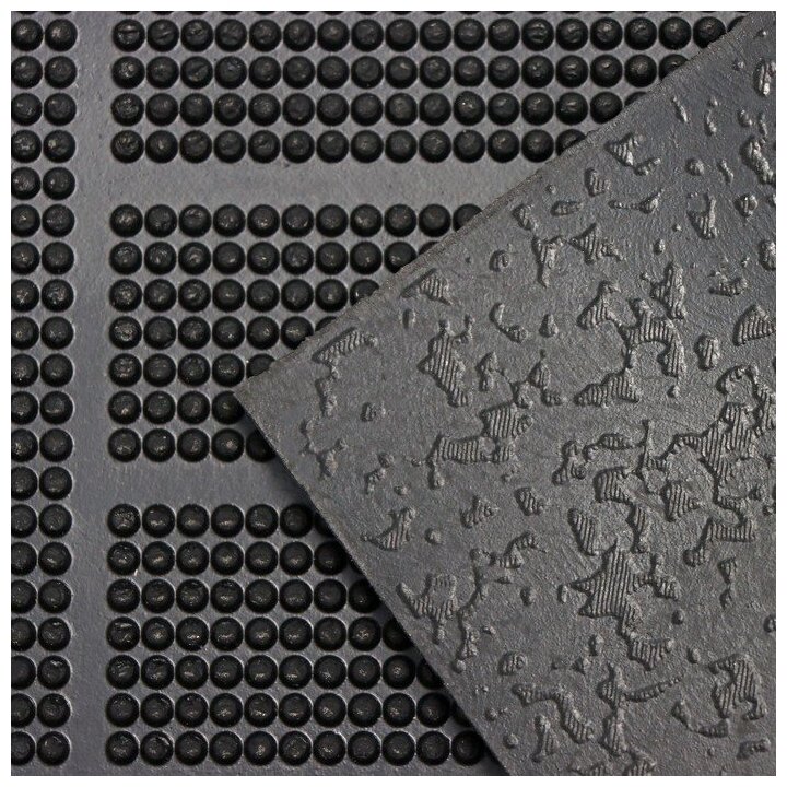 Коврик придверный резиновый «Паркет», 40×60 см, цвет чёрный - фотография № 6