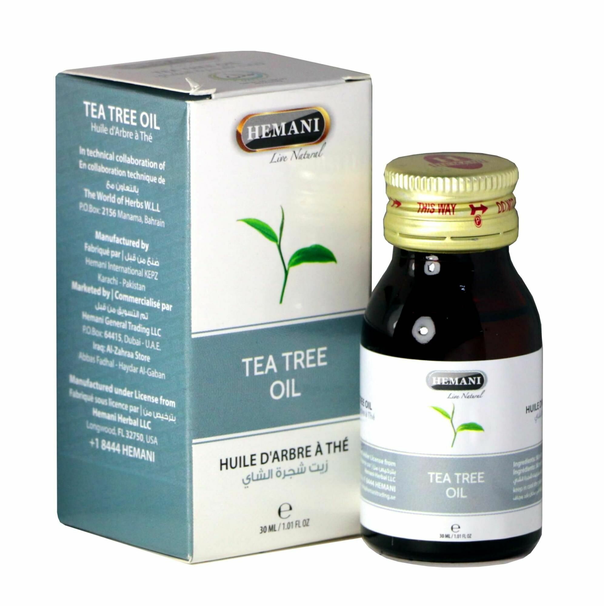 Косметическое масло Чайного Дерева Хемани / Hemani Tea Tree Oil , 30 мл.