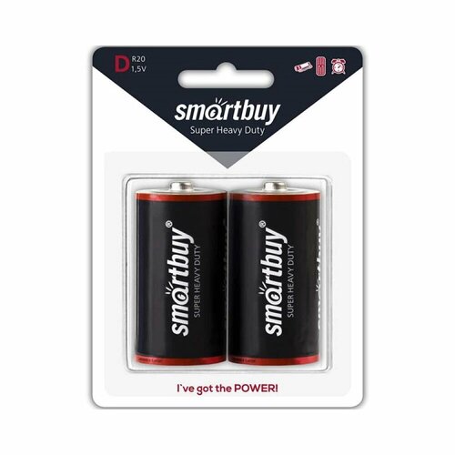 Батарейка солевая R20(D) Smartbuy 2 шт