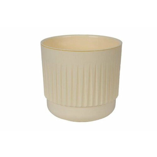 Кашпо Бета ванильный пл. горшок с вкладкой 4л