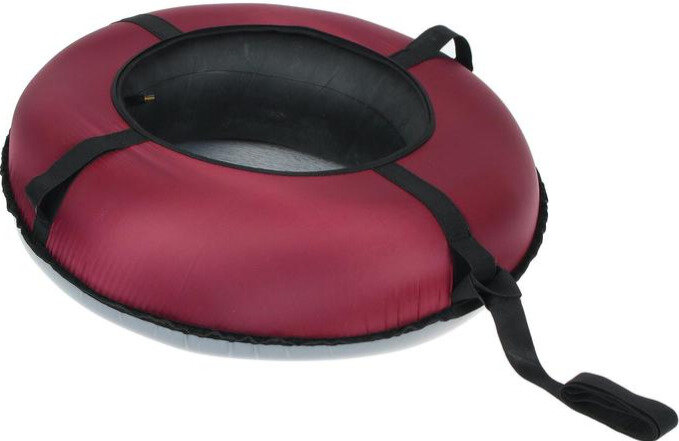 фото Тюбинг-ватрушка эконом, надувные санки с камерой и буксировочным ремнем, 60 см, цвета микс