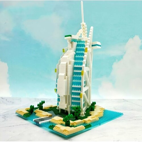 конструктор architecture burj al arab отель бурдж эль араб Конструктор 3Д из миниблоков RTOY Бурдж Аль-Араб отель, 1095 деталей - YZ052