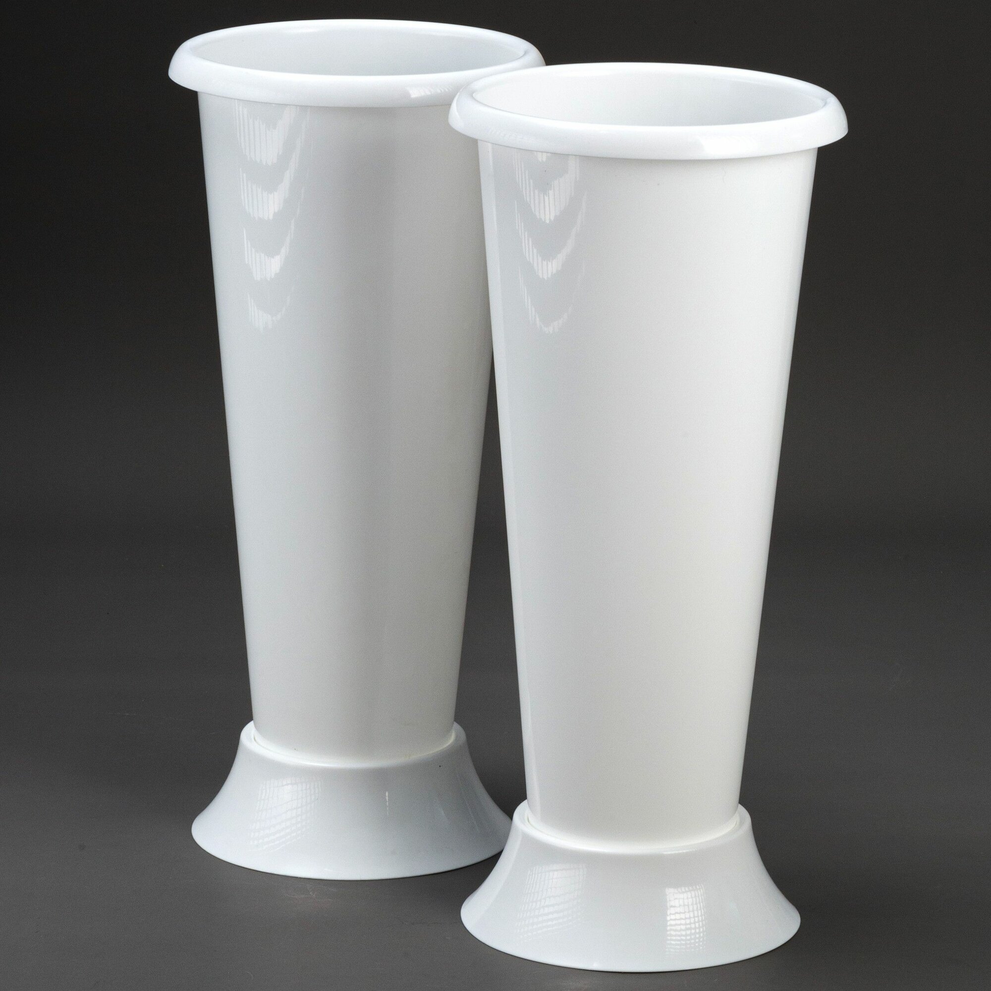 Ваза для цветов под срезку 425 см комплект 2 штуки цвет белый ваза для интерьера