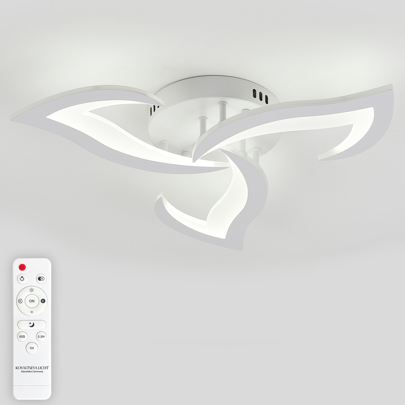 фото Светодиодный светильник люстра SIMPLY с пультом ДУ 60W, белый, LED