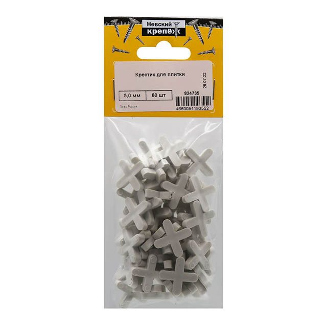 фото Крестик для кафельной плитки 5,0мм 60шт