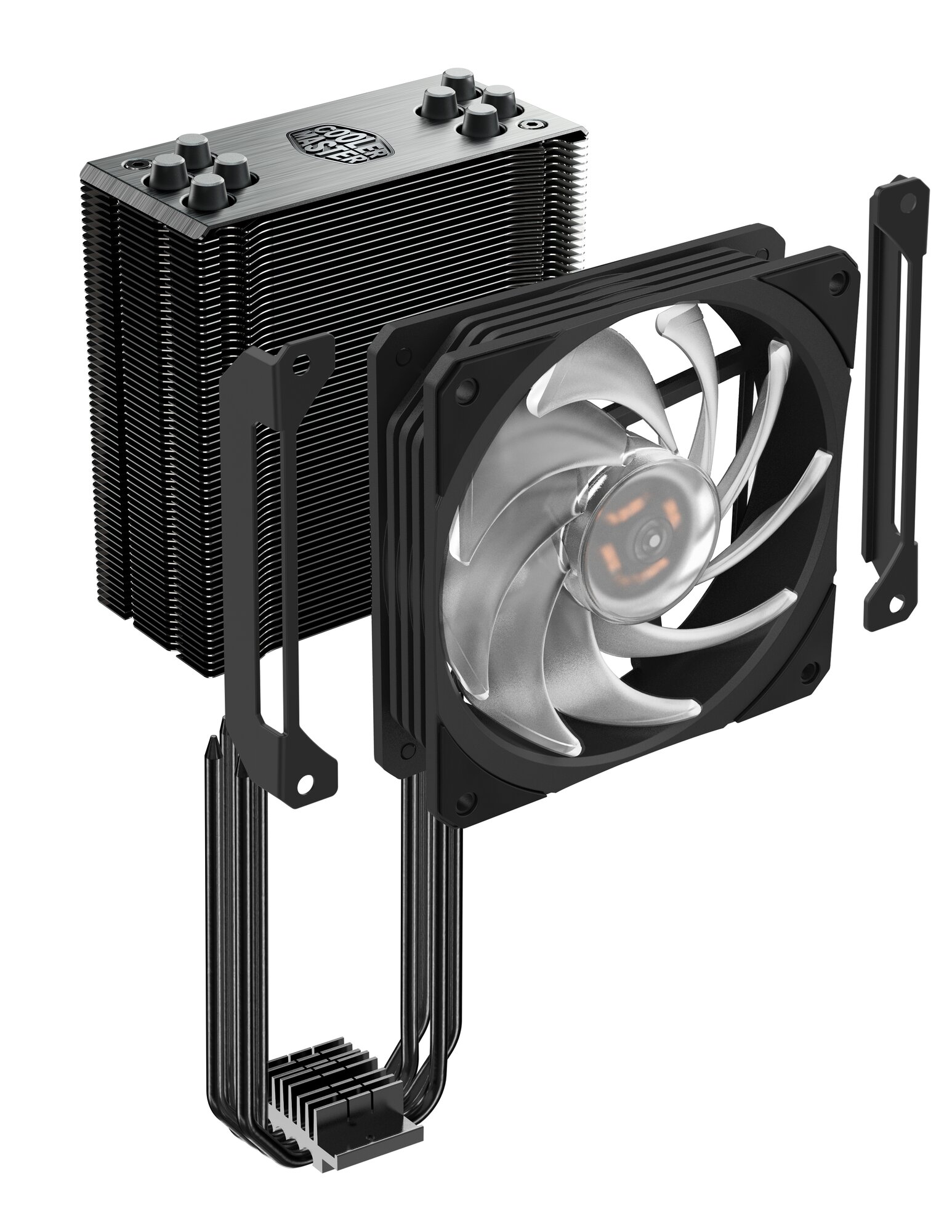 Устройство охлаждения(кулер) Cooler Master Hyper 212 RGB Black Edition Soc-AM5/AM4/1151/1200/1700 4-pin 8-30dB Al+Cu 130W 465gr LED Ret