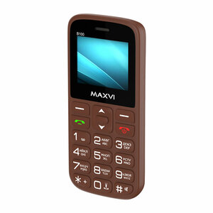 Телефон MAXVI B100, 2 SIM, коричневый