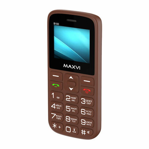 Телефон MAXVI B100, 2 SIM, коричневый телефон maxvi b231 2 sim коричневый