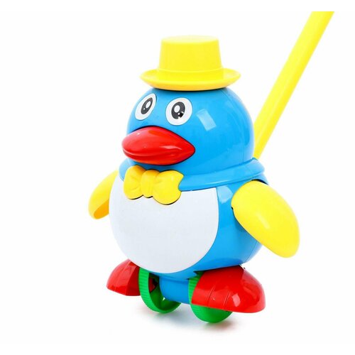 Каталка на палочке Пингвин, цвета микс каталка на палочке пингвин цвета микс