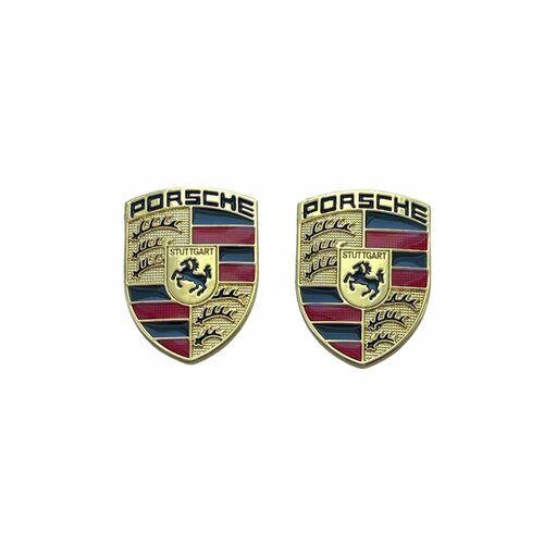 Шильдик эмблема Porsche металл 38x28 мм 2 шт 878₽