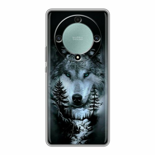 Дизайнерский силиконовый чехол для Хонор Х9а / Huawei Honor X9a Лесной волк силиконовый чехол львиный рык на honor x9a хонор x9a