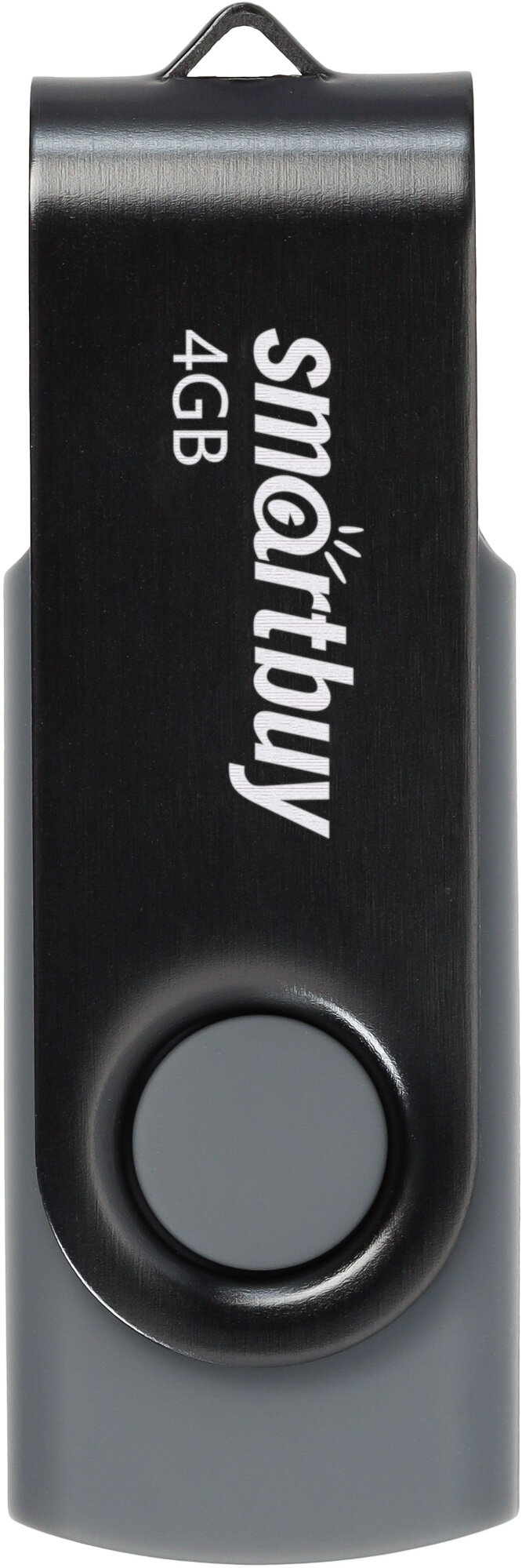 Флеш-накопитель USB 2.0 Smartbuy 4GB Twist (SB004GB2TWK), черный