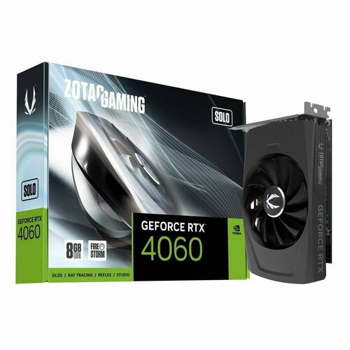 Видеокарта Zotac RTX4060 8GB SOLO GDDR6 128bit 3xDP HDMI 1FAN Lite Pack 4433300₽