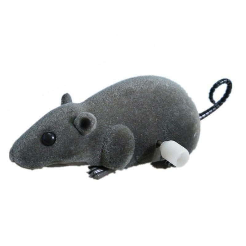 Заводная игрушка мышь 12 см - фотография № 3