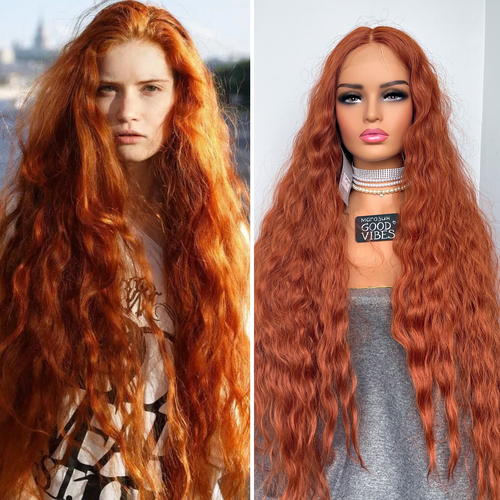 Парик рыжий очень длинный lace front lace front 6000₽