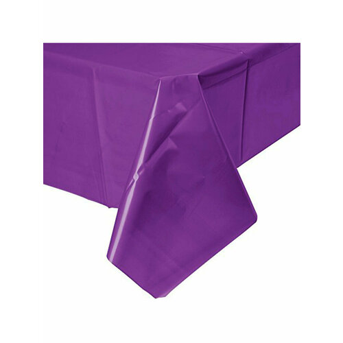Скатерть для праздника фиолетовая, 140 см х 275 см