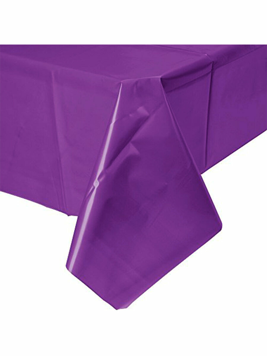 Скатерть для праздника фиолетовая, 140 см х 275 см