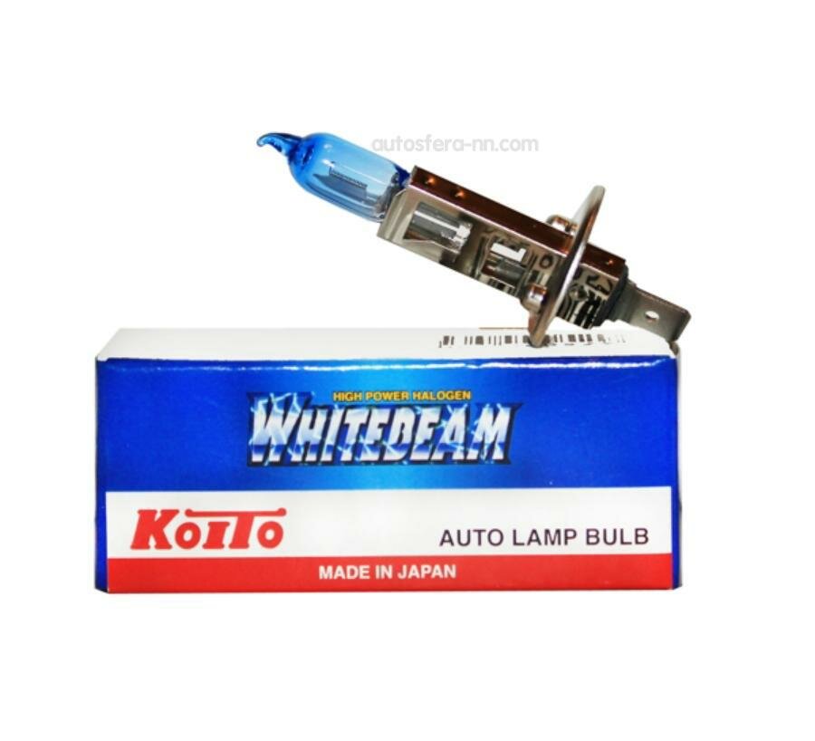 KOITO 0751W Лампа высокотемпературная Whitebeam H1 12V 55W (100W) 4200K (уп. 1 шт.)