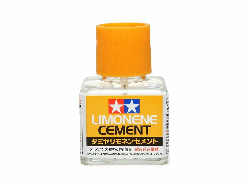 Клей для пластика с кисточкой, с запахом лимона, 40 мл (Limonene cement, 40 ml)