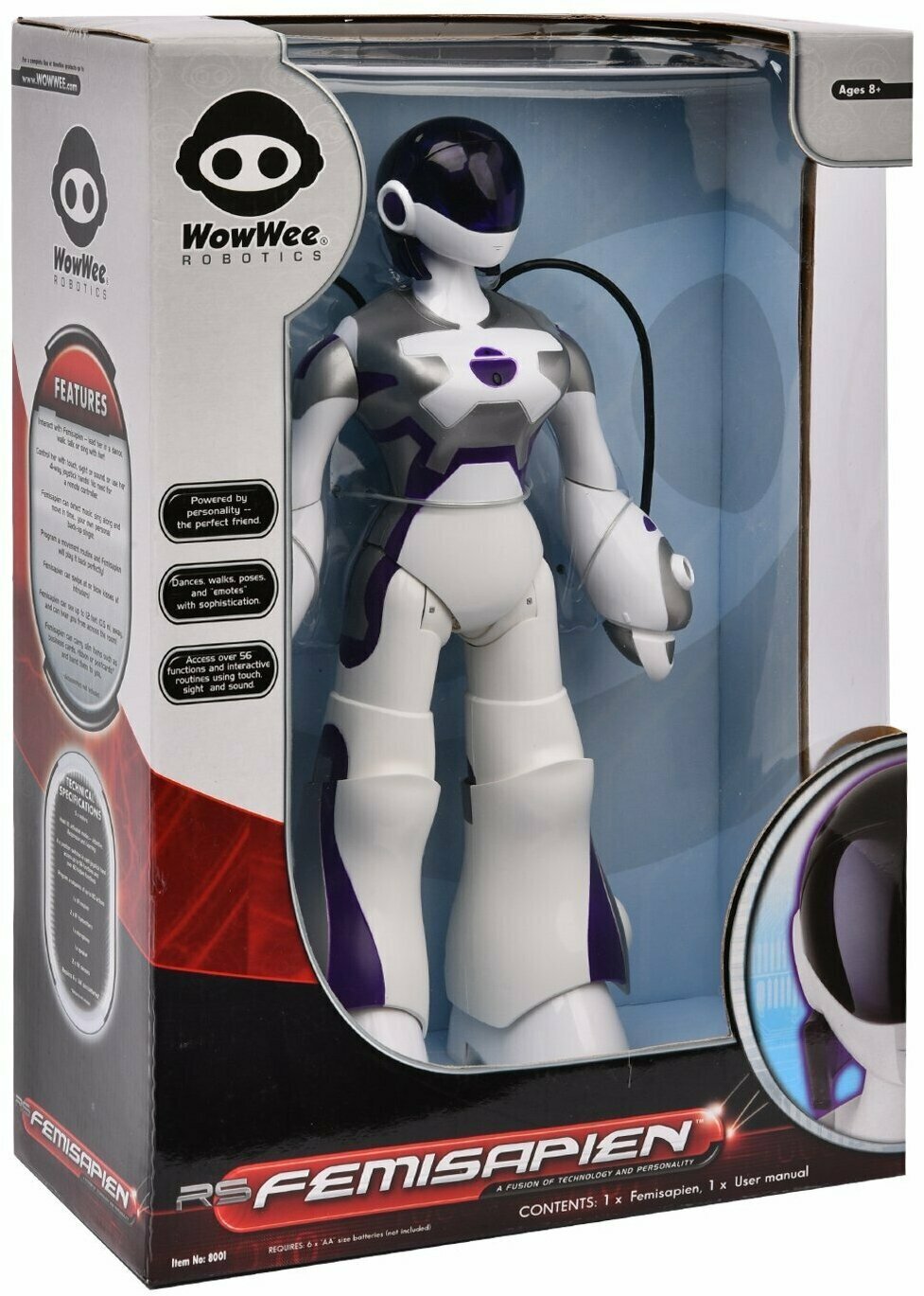 Робот WowWee Femisapien 8001, белый/фиолетовый