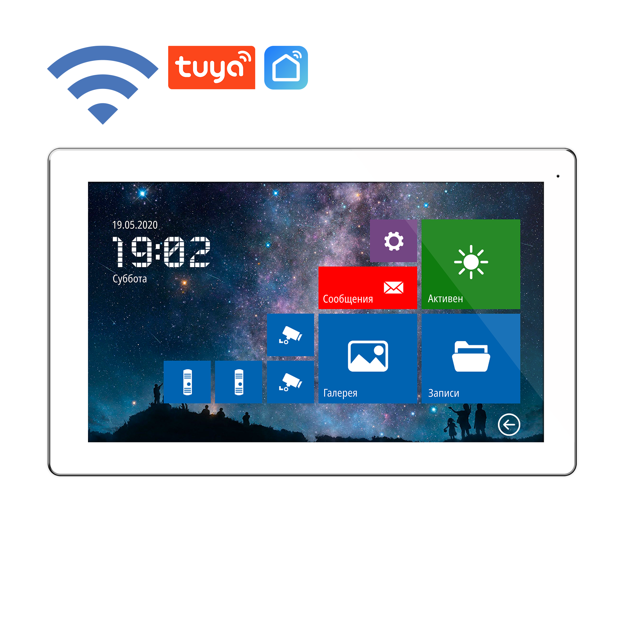 Wi-Fi видеодомофон Novicam FREEDOM 10 FHD WIFI с поддержкой приложения Smart Life, сенсорный IPS 10.1" дисплей