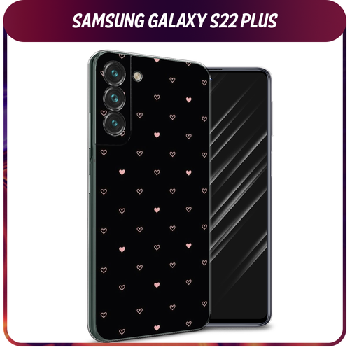 Силиконовый чехол на Samsung Galaxy S22 Plus / Самсунг Галакси S22 Плюс Чехол с сердечками силиконовый чехол на samsung galaxy s22 самсунг галакси s22 плюс мышка прозрачный