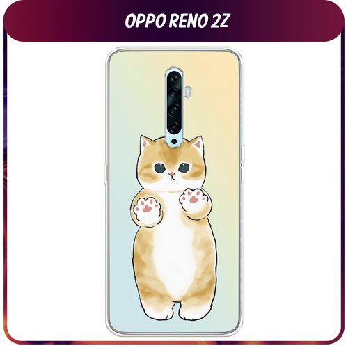 Силиконовый чехол на Oppo Reno 2Z / Оппо Reno 2Z Лапки котика силиконовый чехол на oppo reno 2z оппо reno 2z авокадные авокадо прозрачный