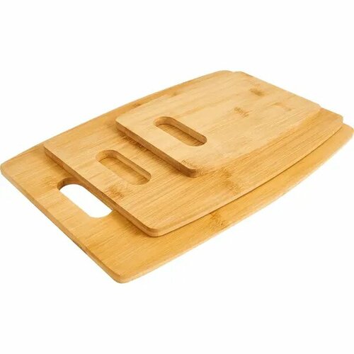 Набор разделочных досок Delinia бамбук цвет бежевый 3 шт 2835₽