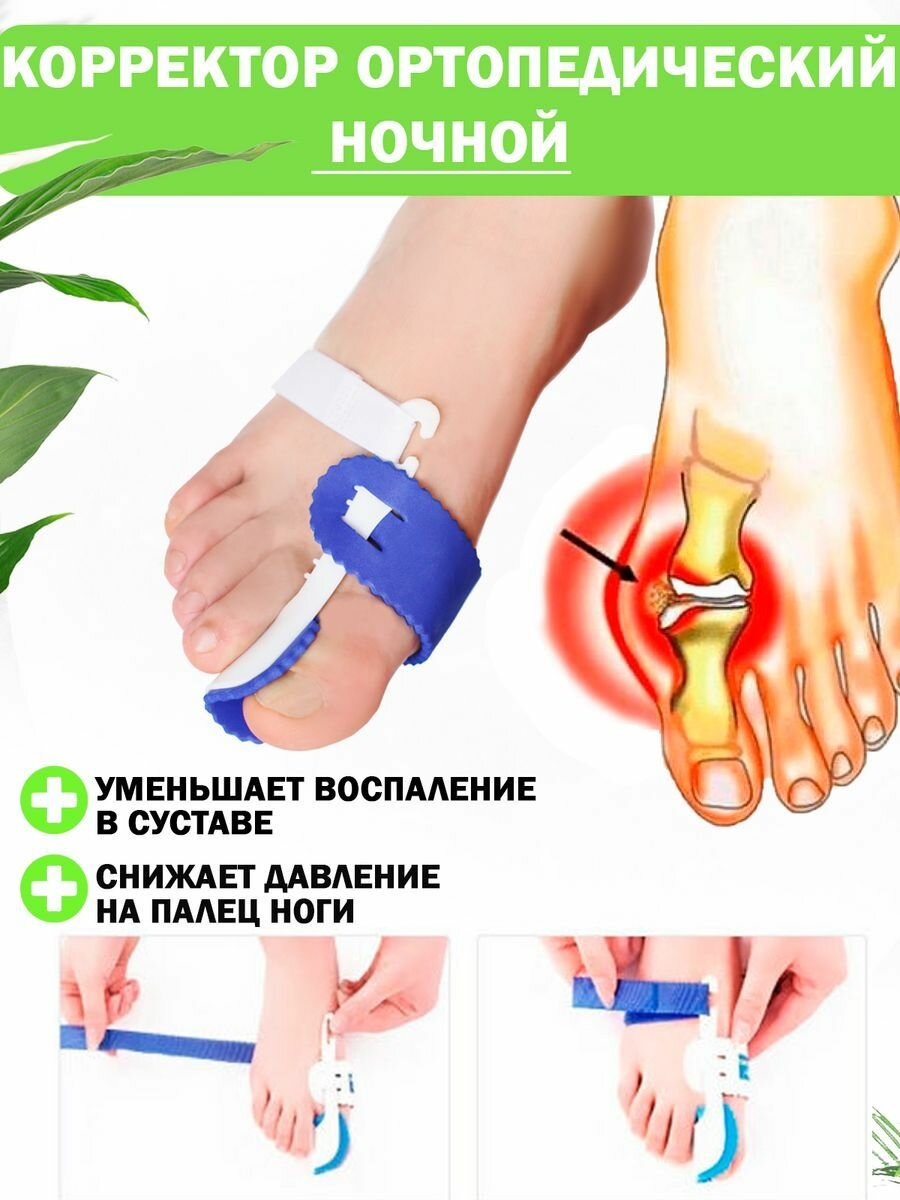 Изображение Набор LifeProOrto: Бурсопротектор для стопы, Ночной корректор большого пальца, Бурсопротектор большого пальца