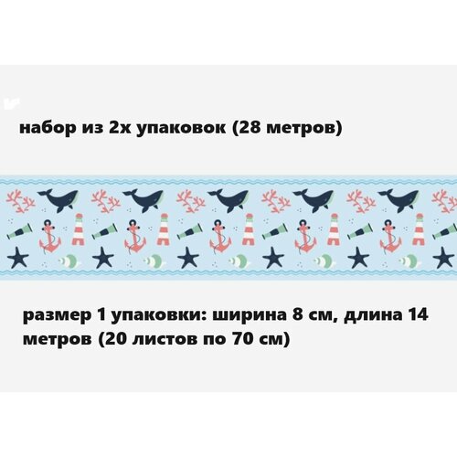 Бордюр детский бумажный для обоев Симфония Б-045 . 8см*14м фотообои симфония горный водопад v 045