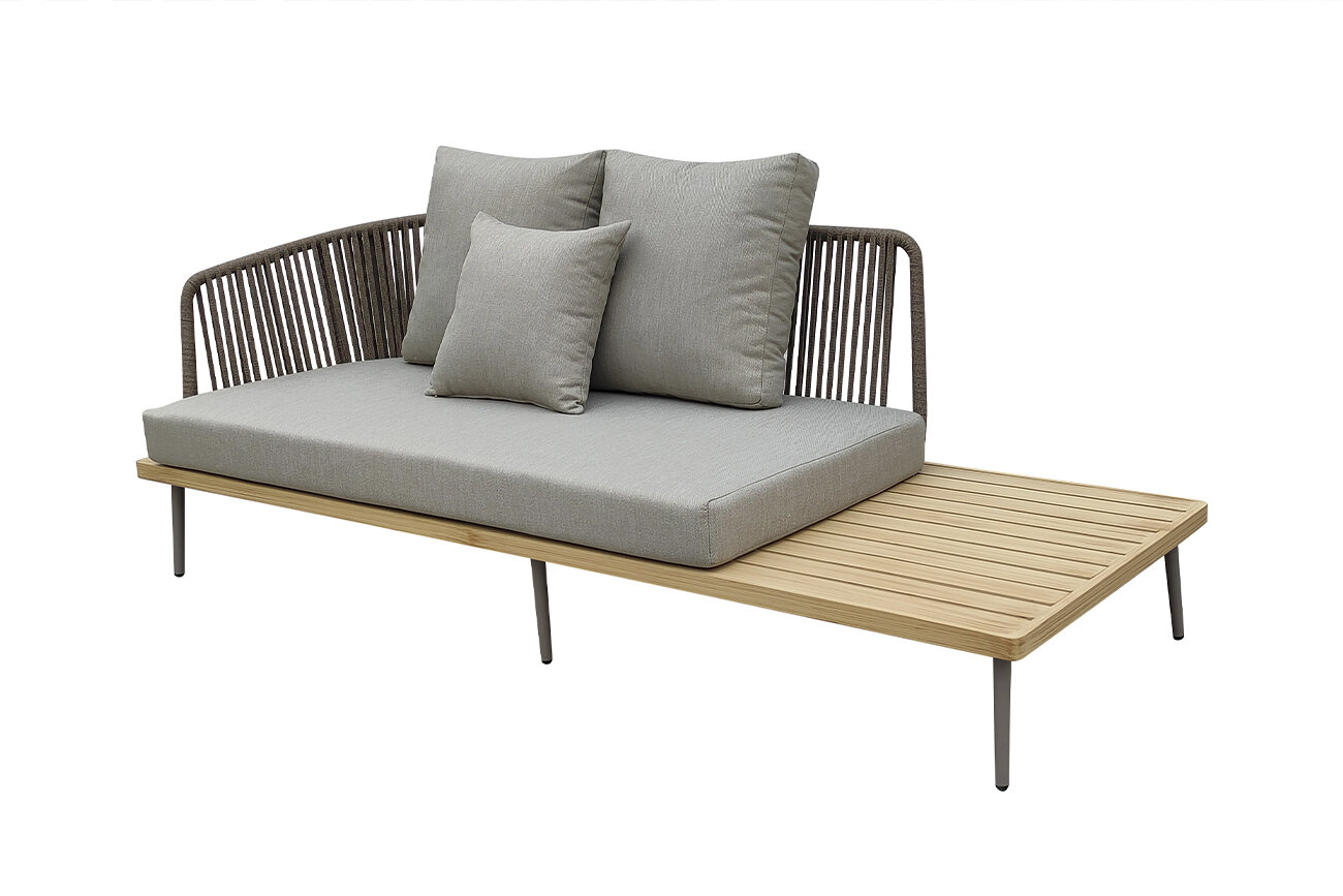 фото Диван Bayley трехместный левосторонний уличный серый 129KN-03047