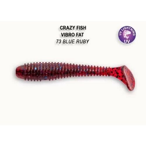 Силиконовые приманки для рыбалки Crazy Fish Vibro fat 2.7" 1-71-73-6, Кальмар, 5 шт.