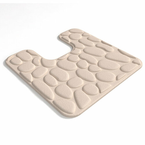 Коврик для туалета ofelis камни 50х50 см бежевый 1152₽