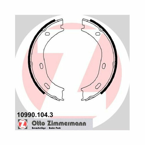 Комплект тормозных колодок, стояночная тормозная система, ZIMMERMANN 10990.104.3 (1 шт.)