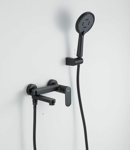 Изображение товара Смеситель для ванны с душем FRAP F3285-6 черный, латунный корпус