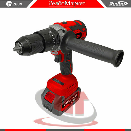 Дрель-шуруповерт аккумуляторная ударная Edon UAD-21BL бесщеточная 7480₽